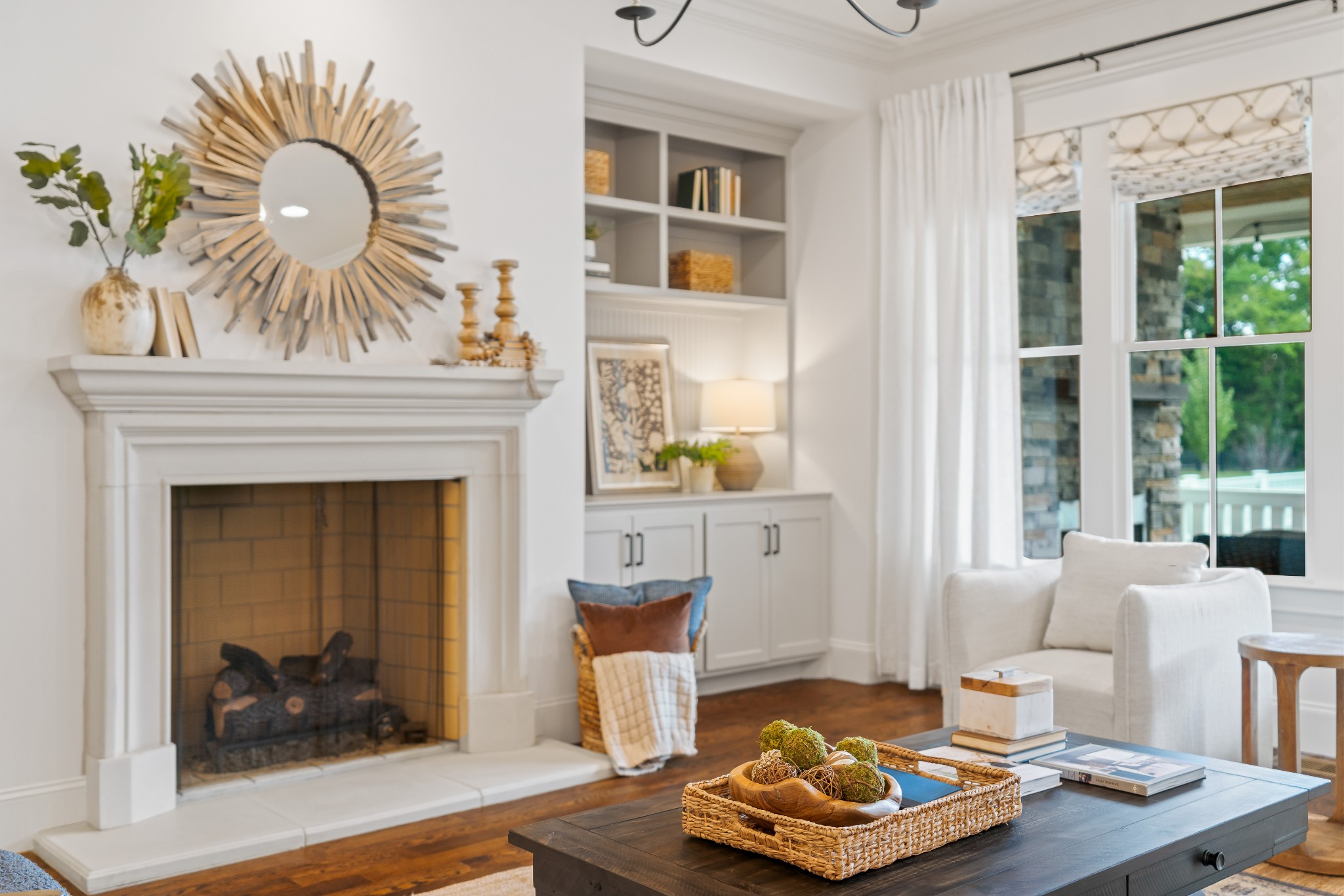 4108 Trinity Road College Grove, TN 37046 - Photo 39 of 70 a living room with furniture and a fireplace