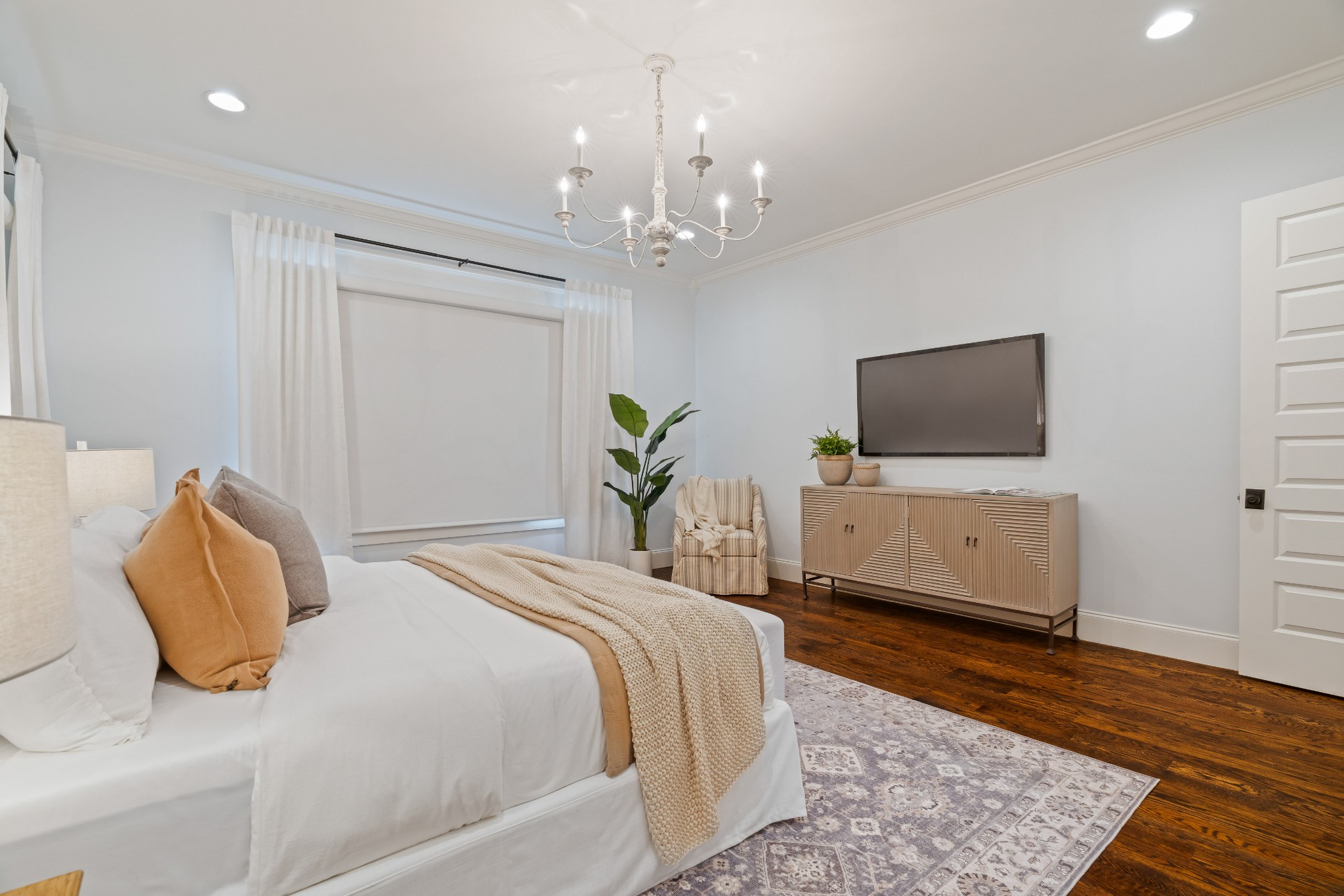 4108 Trinity Road College Grove, TN 37046 - Photo 41 of 70 a bedroom with a bed and a flat screen tv