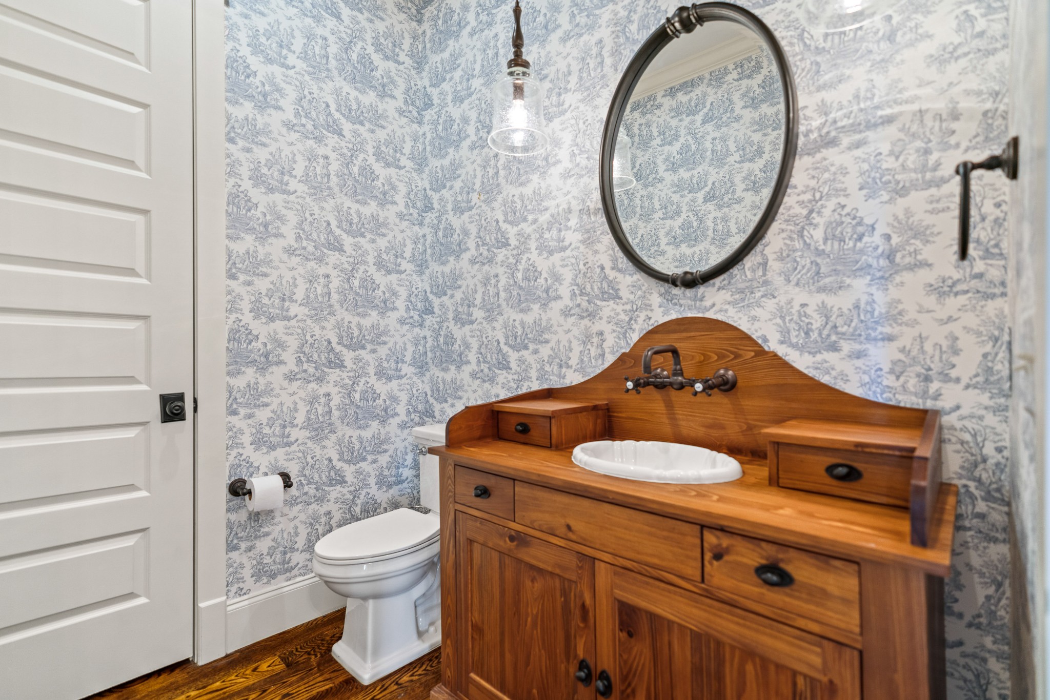 4108 Trinity Road College Grove, TN 37046 - Photo 53 of 70 a bathroom with a toilet and a mirror