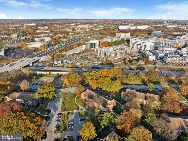 an aerial view of multiple house