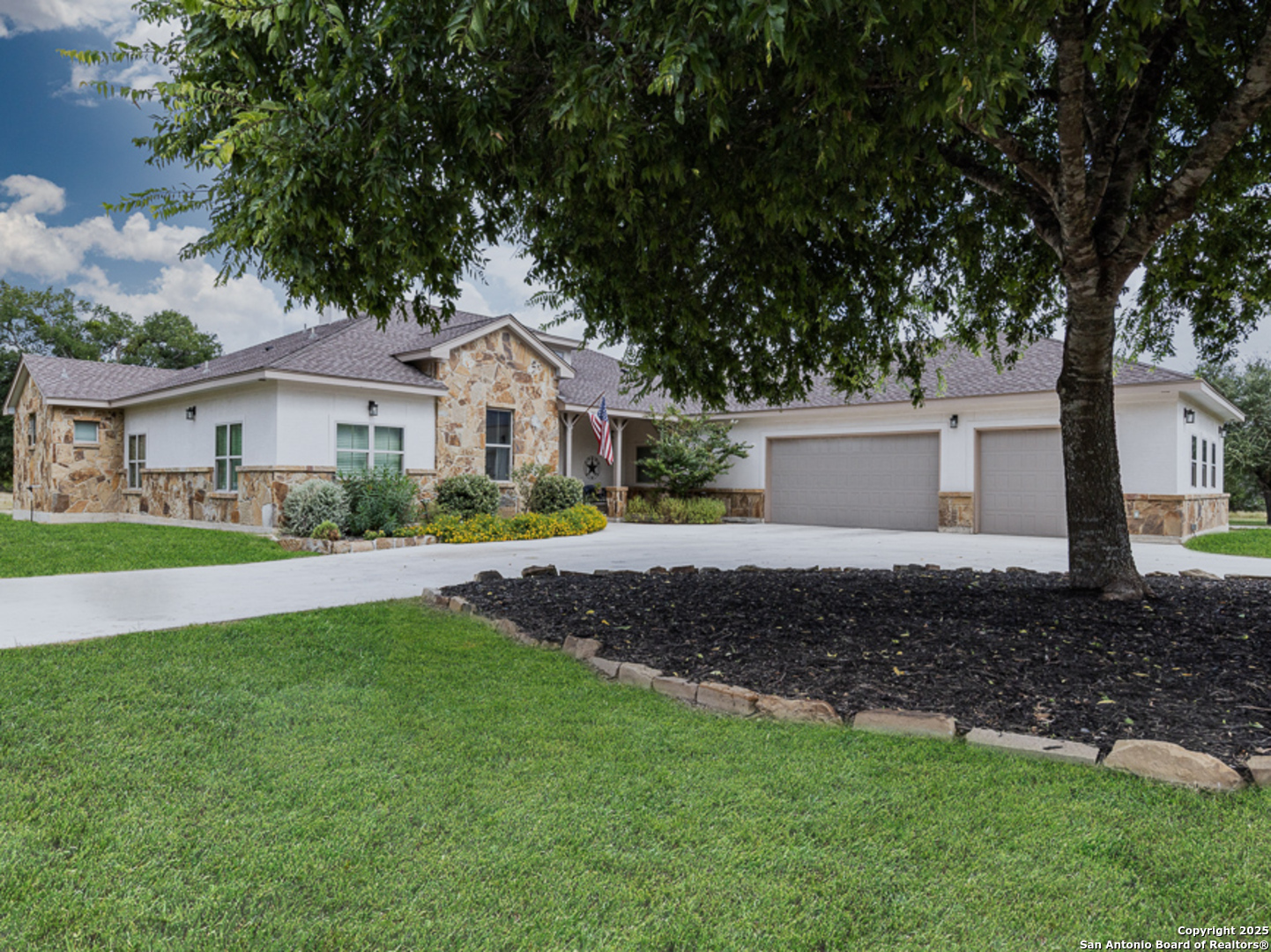 811 Long Meadow Spring Branch, TX 78070 - Photo 1 of 1 a front view of a house with a garden