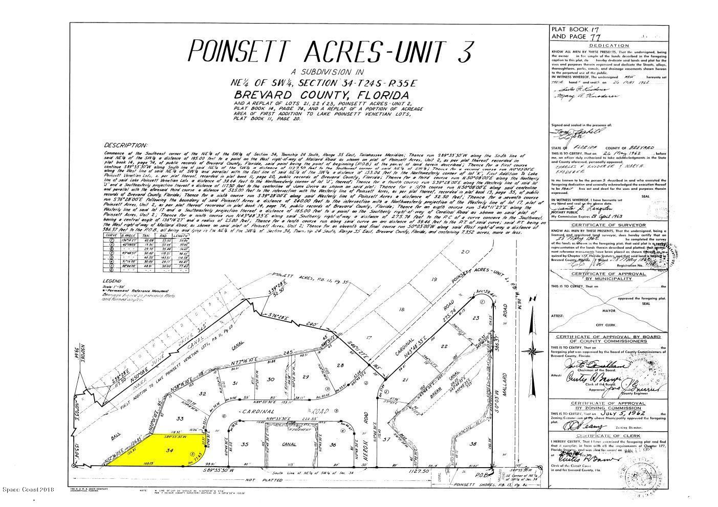 0 Cardinal Road Cocoa, FL 32926 - Photo 12 of 12 plat map