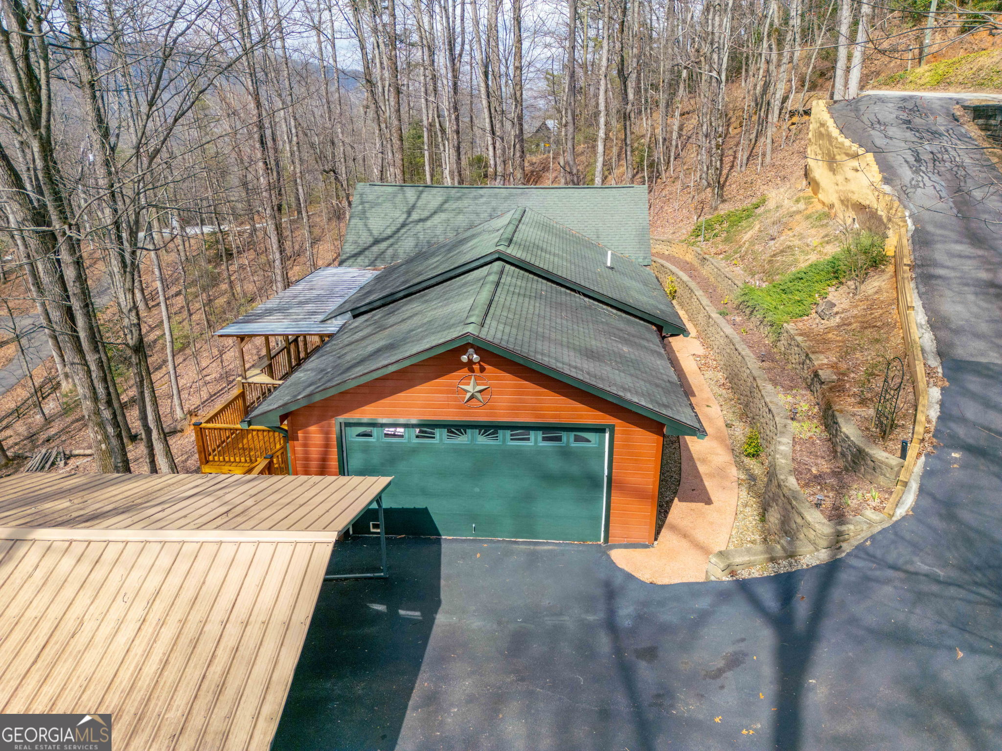 44 Juniper Trail Clayton, GA 30525 - Photo 73 of 87 a backyard of a house with a garden and tree