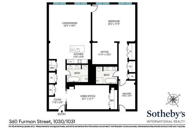 $2,750,000 | 360 Furman Street, Unit 1030/1031 | Brooklyn Heights