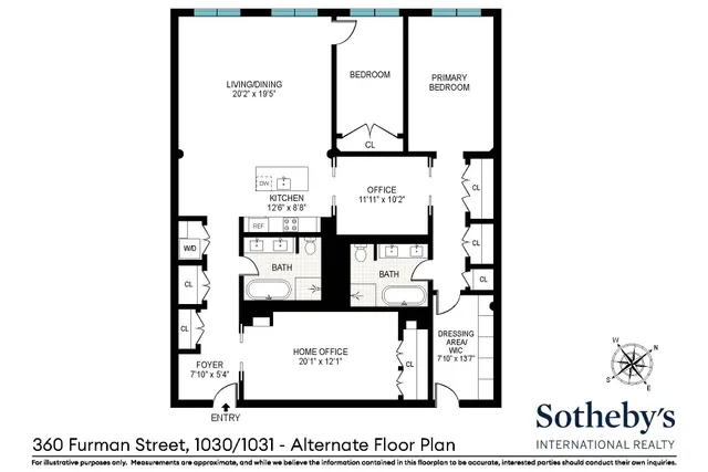 $2,750,000 | 360 Furman Street, Unit 1030/1031 | Brooklyn Heights