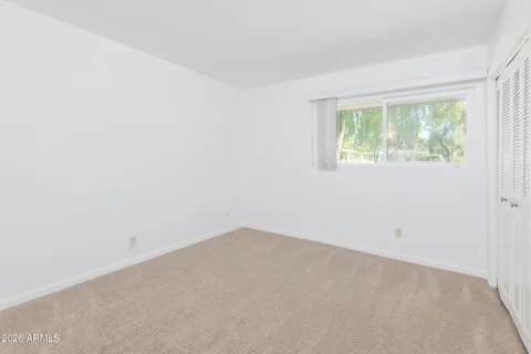 an empty room with a window