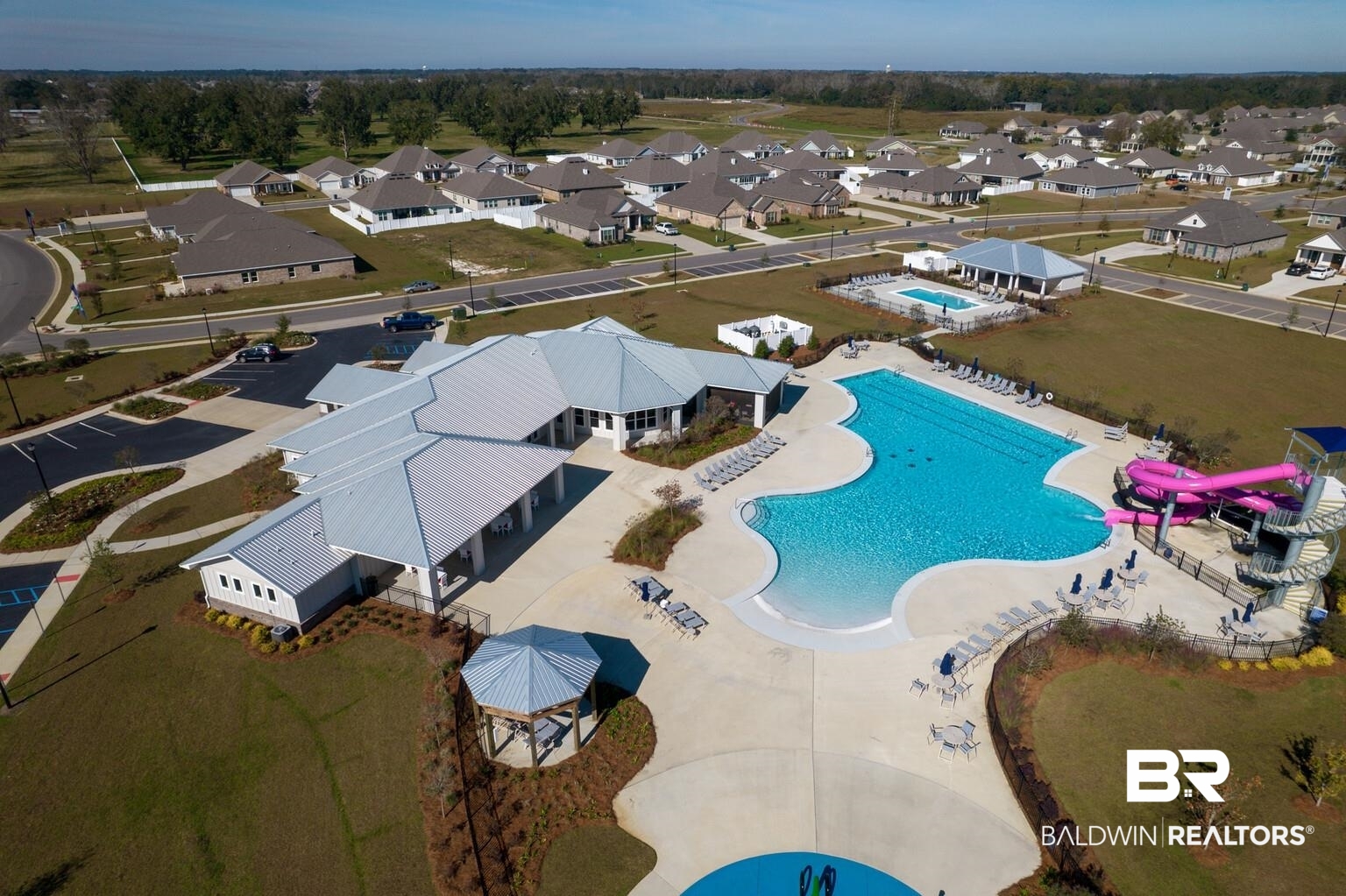 23952 Citation Loop Daphne, AL 36526 - Photo 59 of 69 Aerial perspective of suburban area featuring a pool