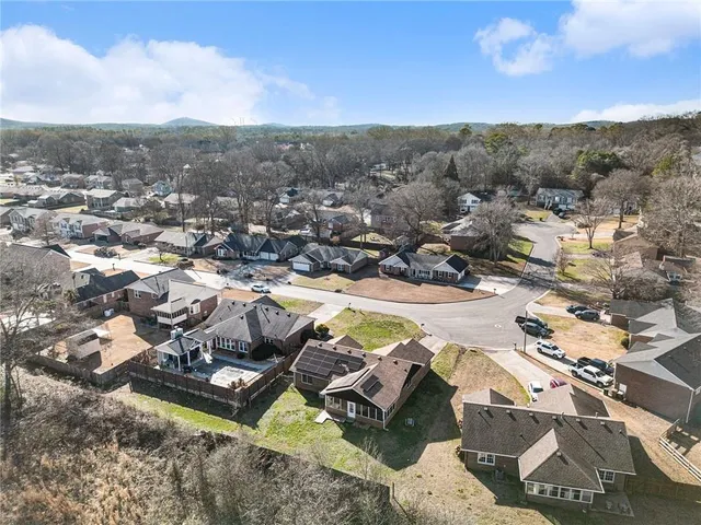 a view of a lake with mountains in the background