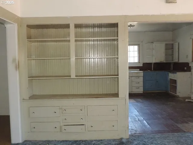 an empty room with a window