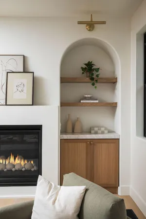 a view of a hallway with entryway