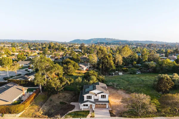 an aerial view of multiple house