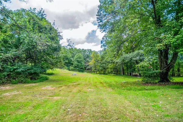 a view of a backyard