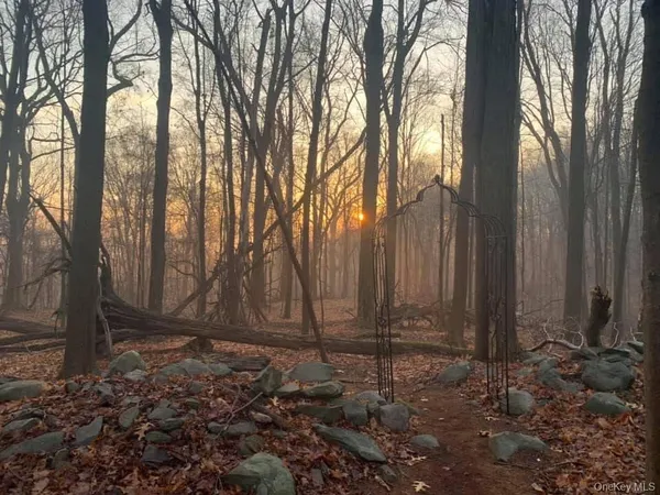 a view of swimming pool with a table and chairs under an umbrella