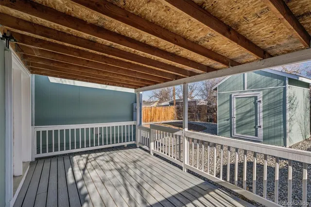 a view of a roof deck