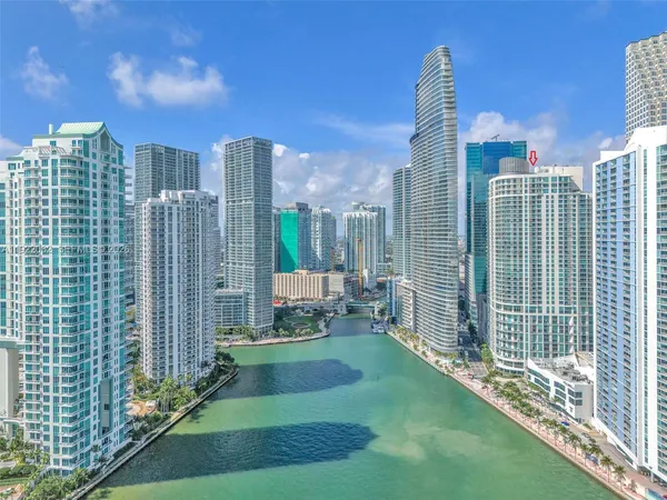 a view of a city with tall buildings