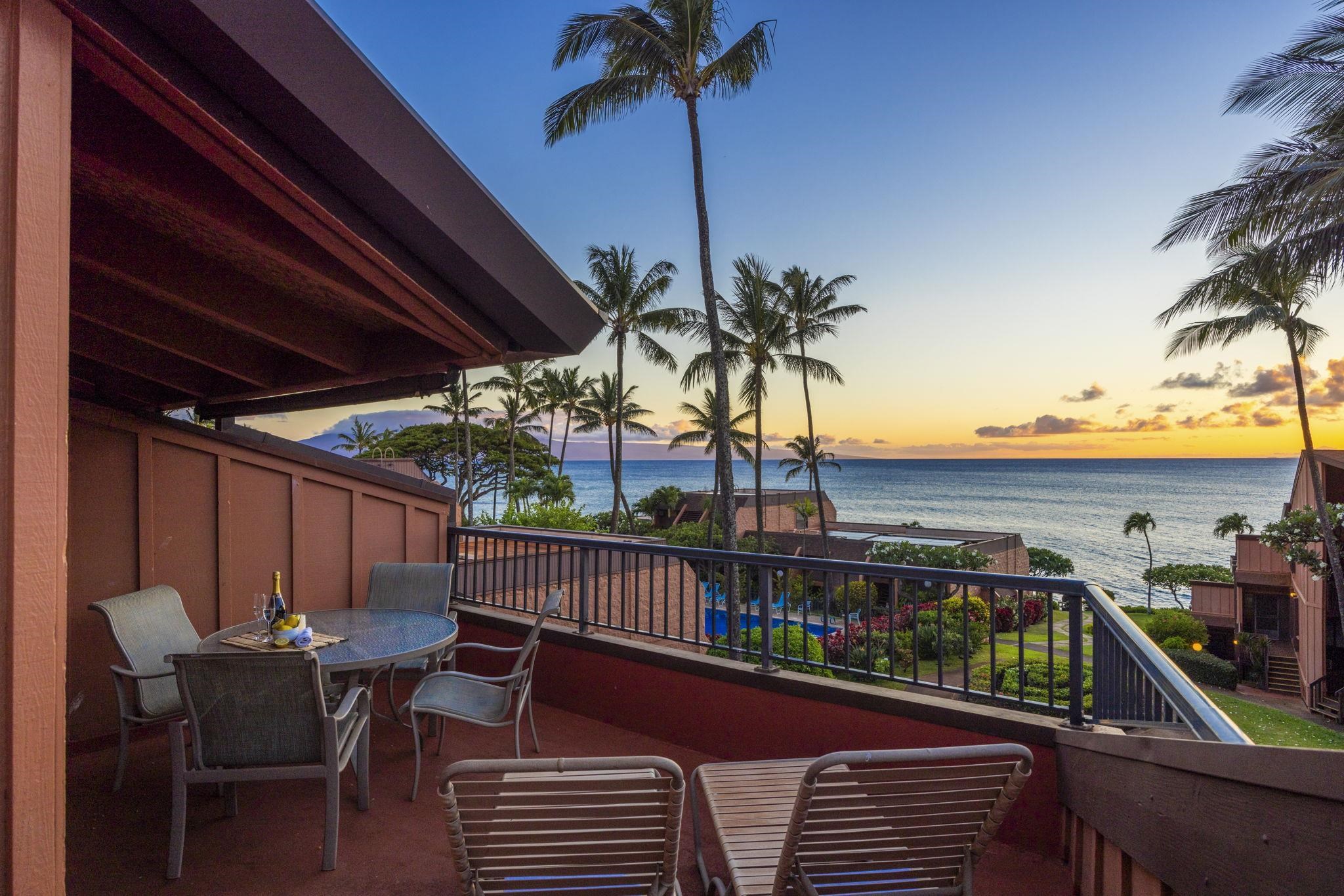 3959 Lower Honoapiilani Road, Unit A205 Lahaina, HI 96761 - Photo 2 of 36 a view of a balcony with furniture