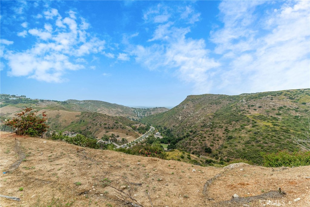103 Flintlock Lane Bell Canyon, CA 91307 - Photo 6 of 18 a view of a dry yard with mountains in the background