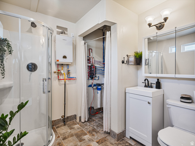 22630 Spring View Drive Fairview, UT 84629 - Photo 14 of 32 Updated bathroom, with shower, tankless water heater, and laudry hookups.