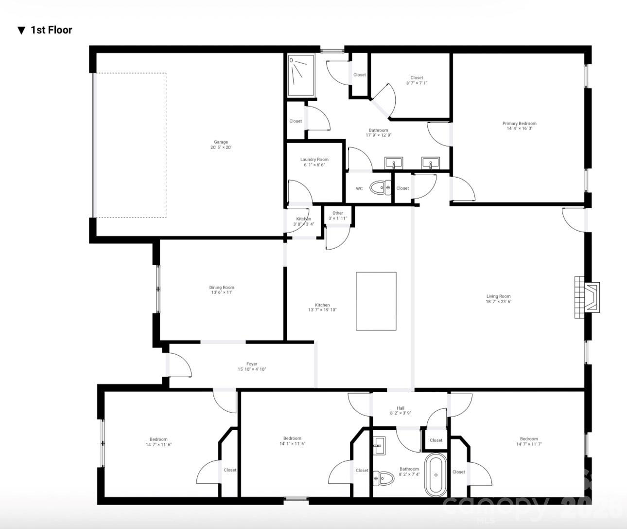 144 Sugar Hill Road Troutman, NC 28166 - Photo 18 of 18 a picture of a room with a white wall and white cabinet
