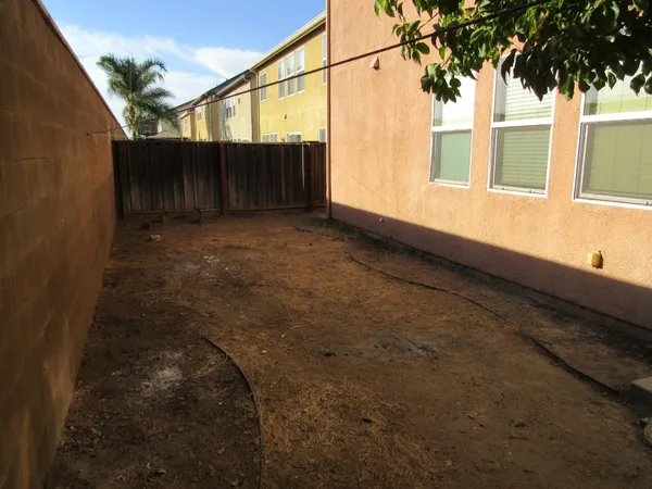 a backyard of a house