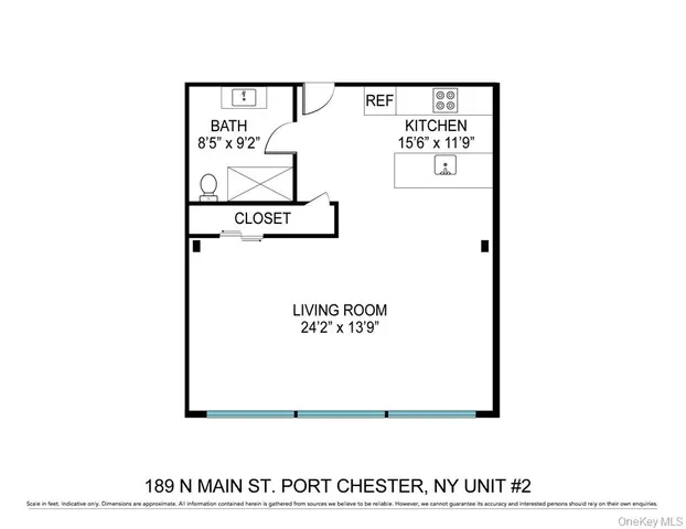 $3,000 | 189 North Main Street, Unit 2, Port Chester, NY 10573