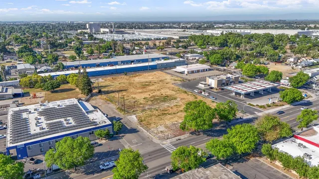 an aerial view of a city