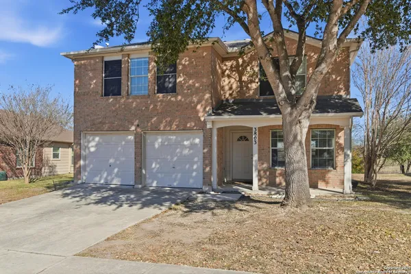 a front view of a house