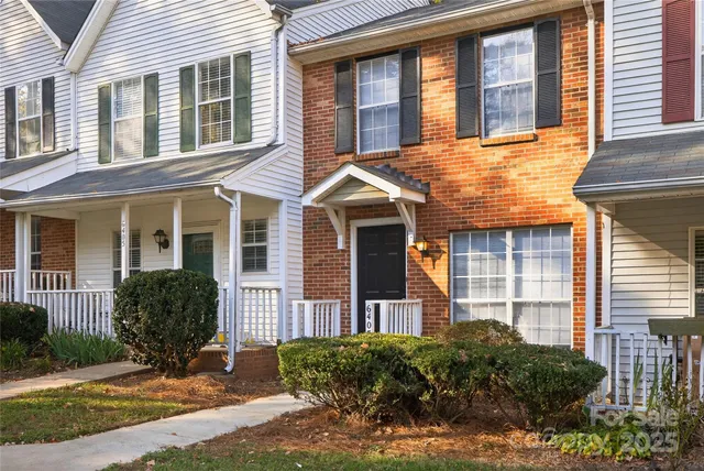 front view of a brick house