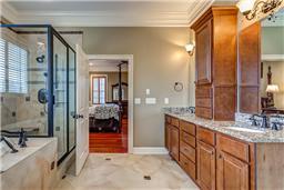 3363 Sweeney Hollow Road Franklin, TN 37064 - Photo 9 of 14 Master Bath with granite and tile, double vanities and whirlpool tub.