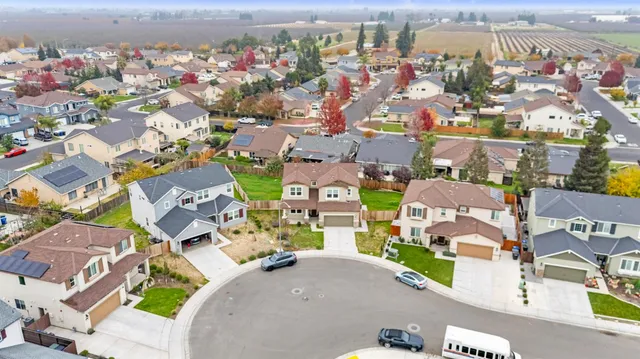 an aerial view of a city