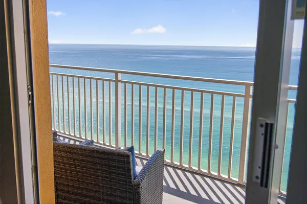 a view of a balcony