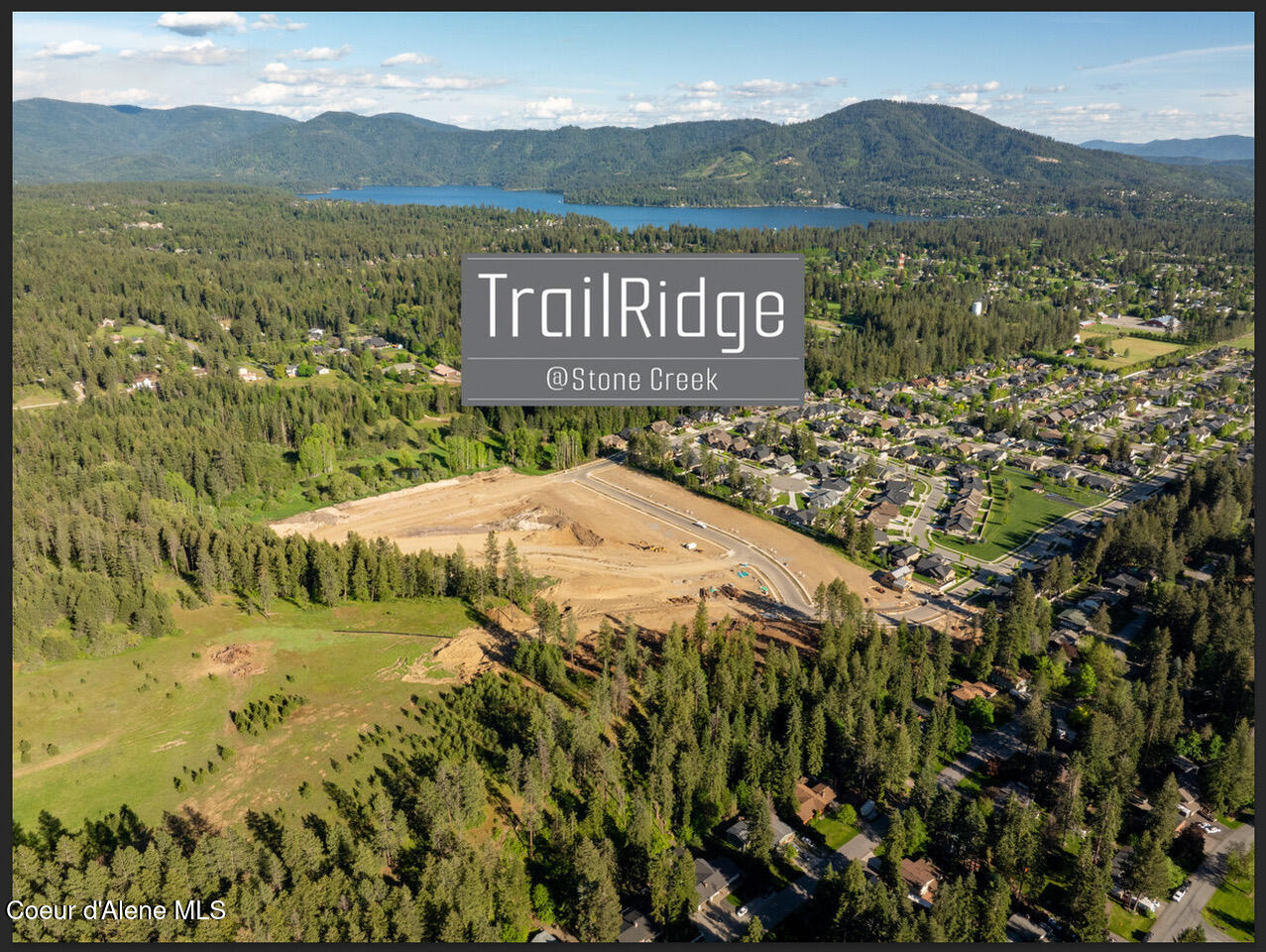 981 East Steeple Chase Road Hayden, ID 83835 - Photo 2 of 12 Ariel photo with logo in the air