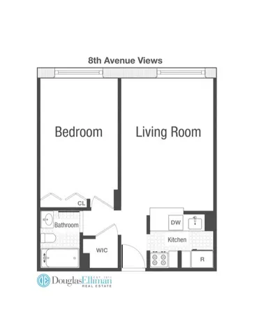 a view of a city with tall buildings