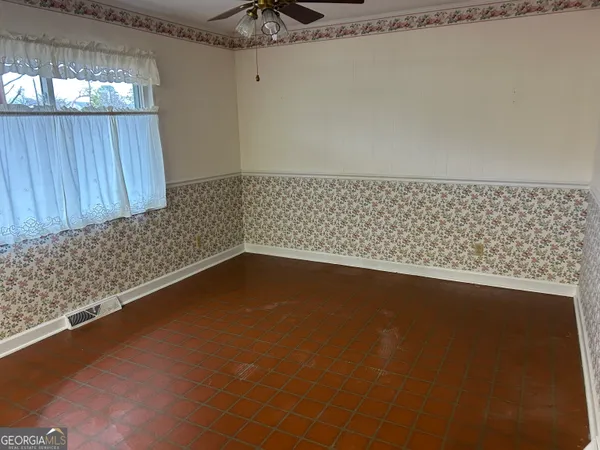 a view of a room with window