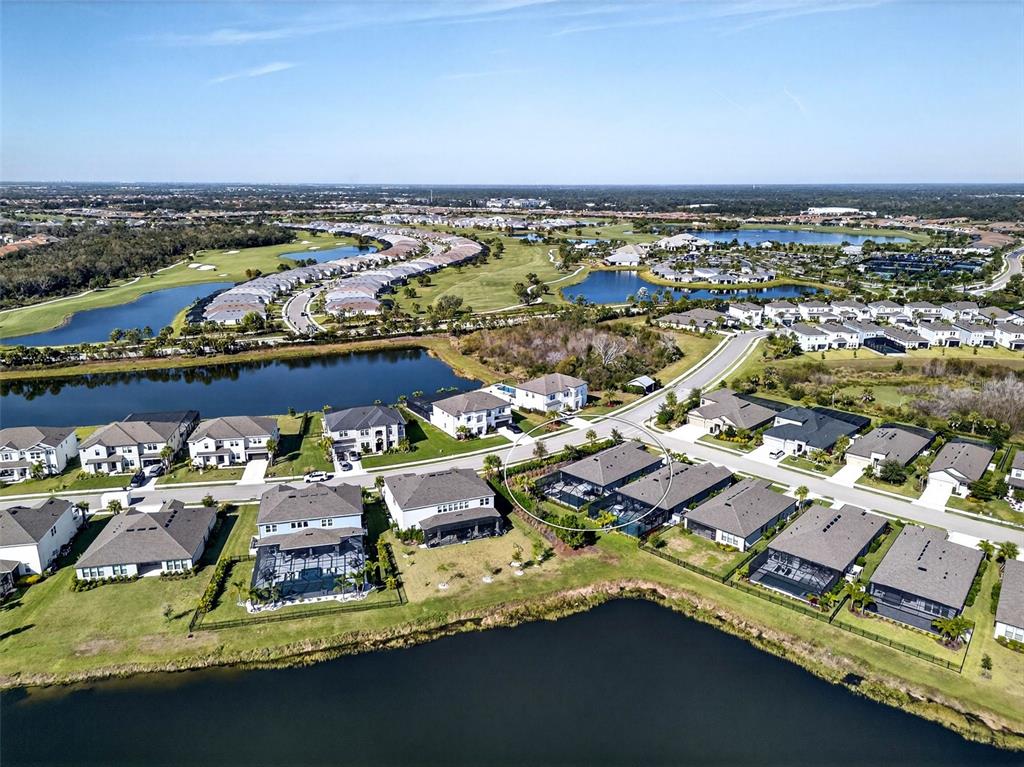 16106 Culpepper Drive Lakewood Ranch, FL 34211 - Photo 93 of 99 an aerial view of a house with a ocean view
