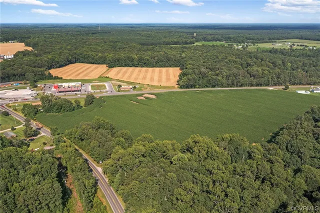a view of a lake with a big yard