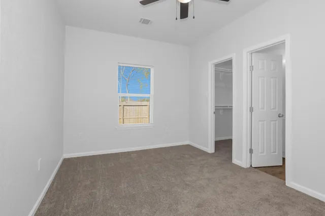 an empty room with a window