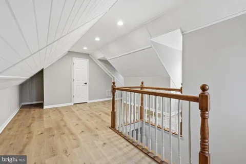 a view of hallway with stairs