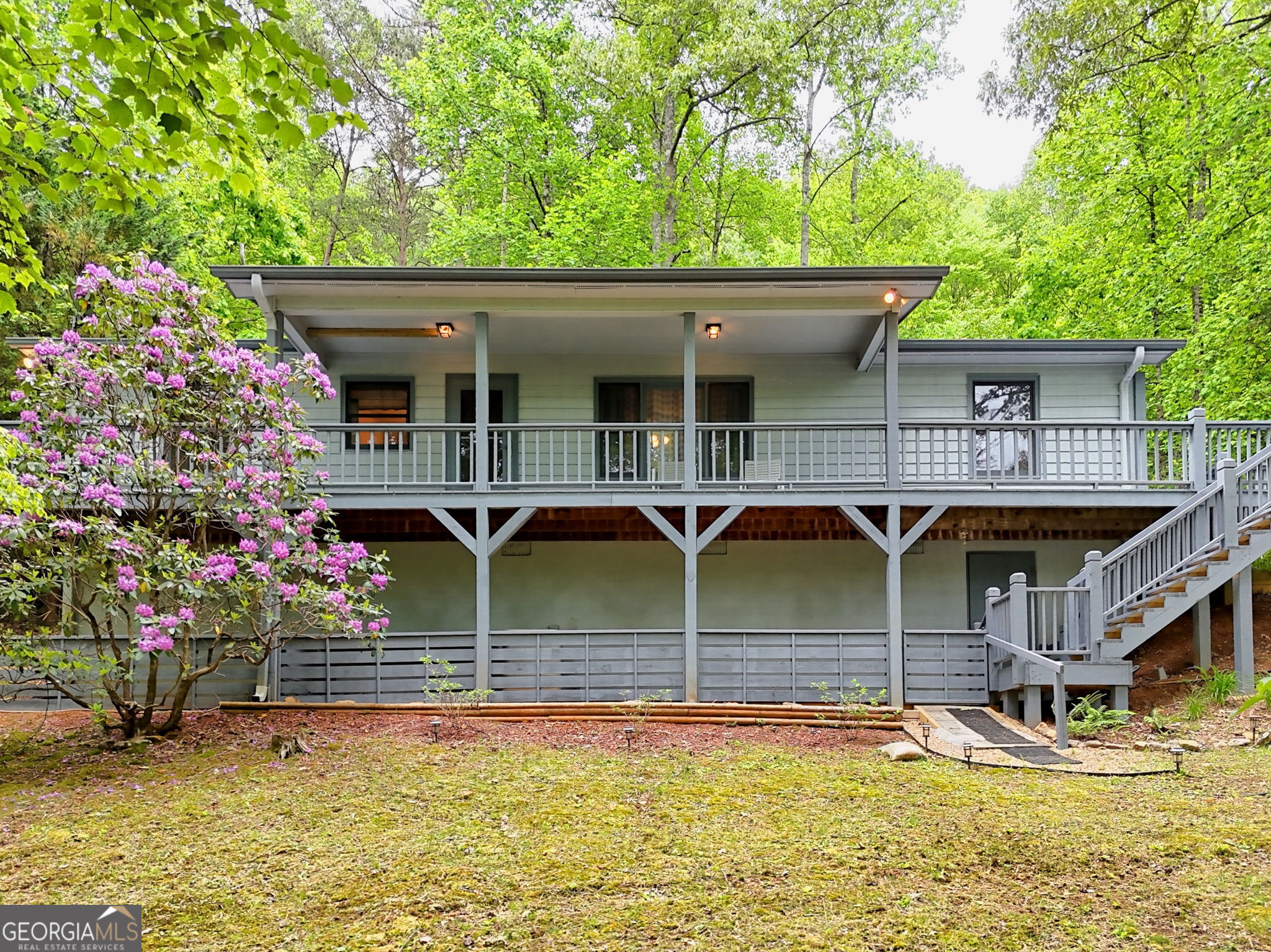 325 Walnut Mountain Road Rabun Gap, GA 30568 - Photo 35 of 38 front view of a house with a house