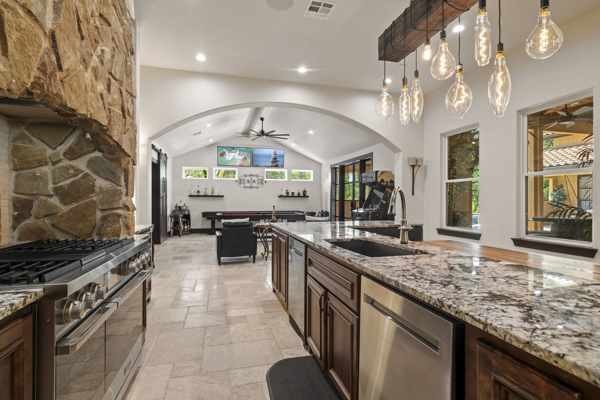 4322 Maple Rapids Court Spring, TX 77386 - Photo 19 of 48 View into additional living space off of kitchen. Currently being used as game room, endless possibilities to fit new owner's needs.