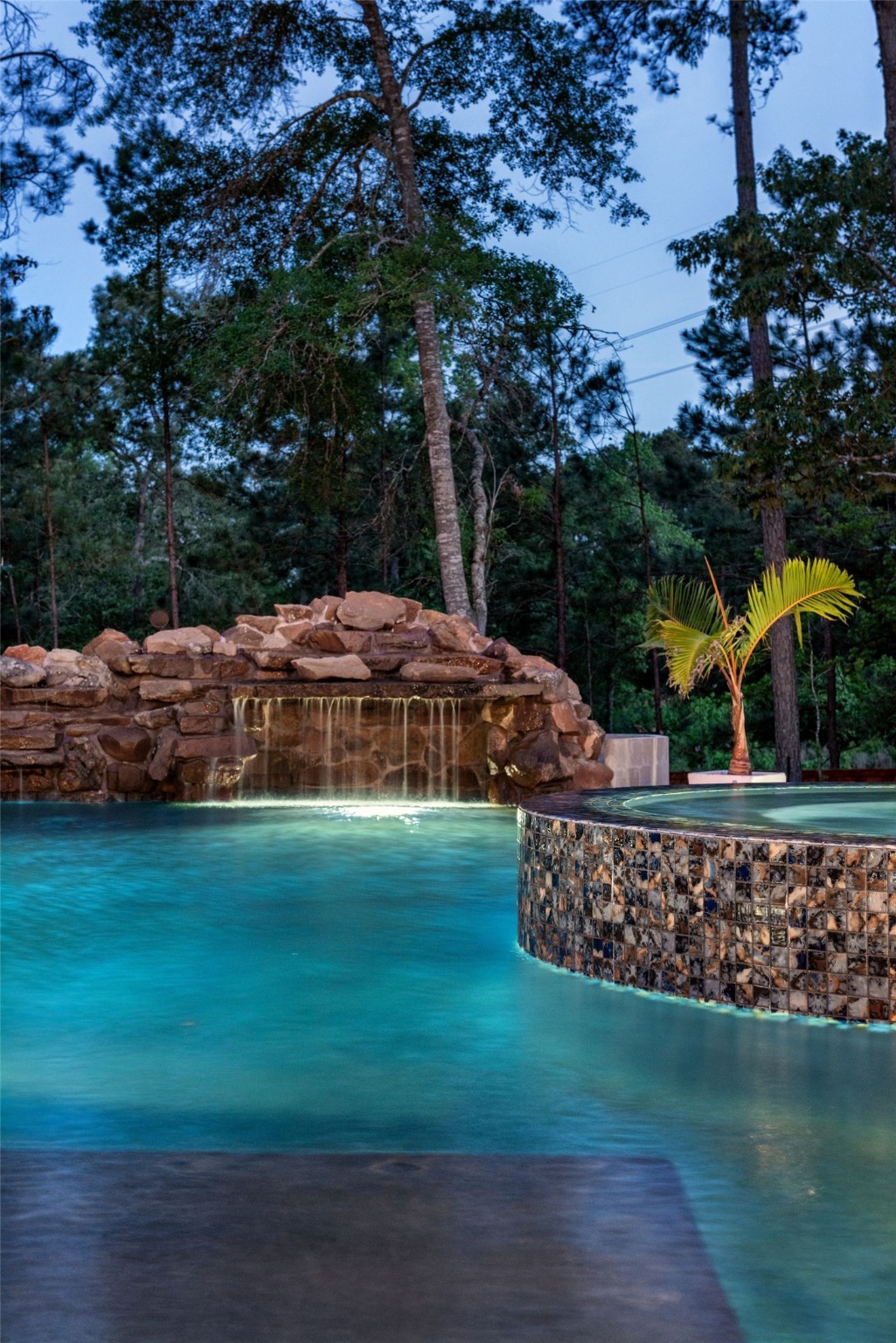 4322 Maple Rapids Court Spring, TX 77386 - Photo 8 of 48 Evening photo showing off spa and grotto