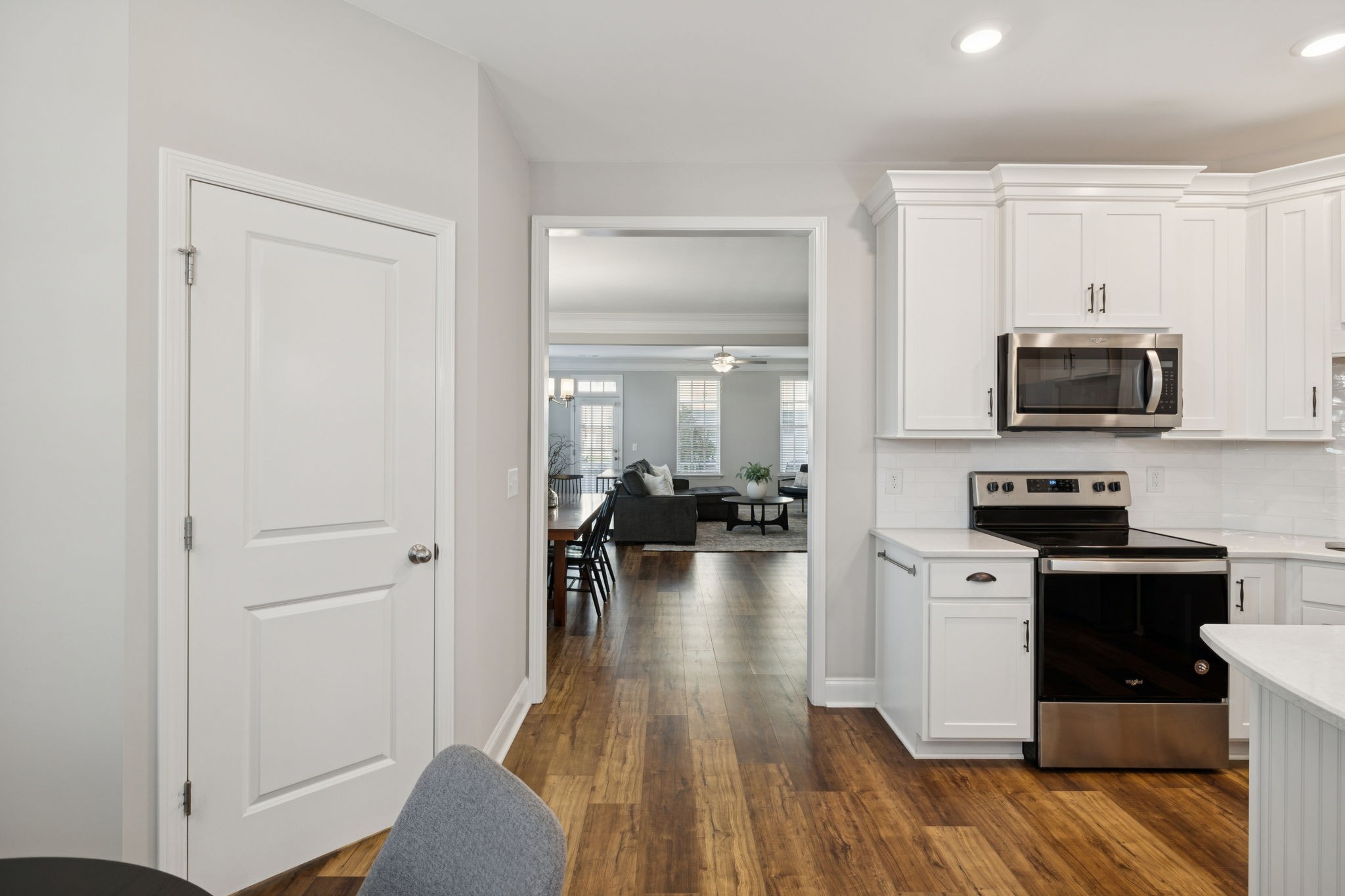 185 Burkitt Commons Avenue Nolensville, TN 37135 - Photo 22 of 46 a view of a kitchen with a sink and wooden floor