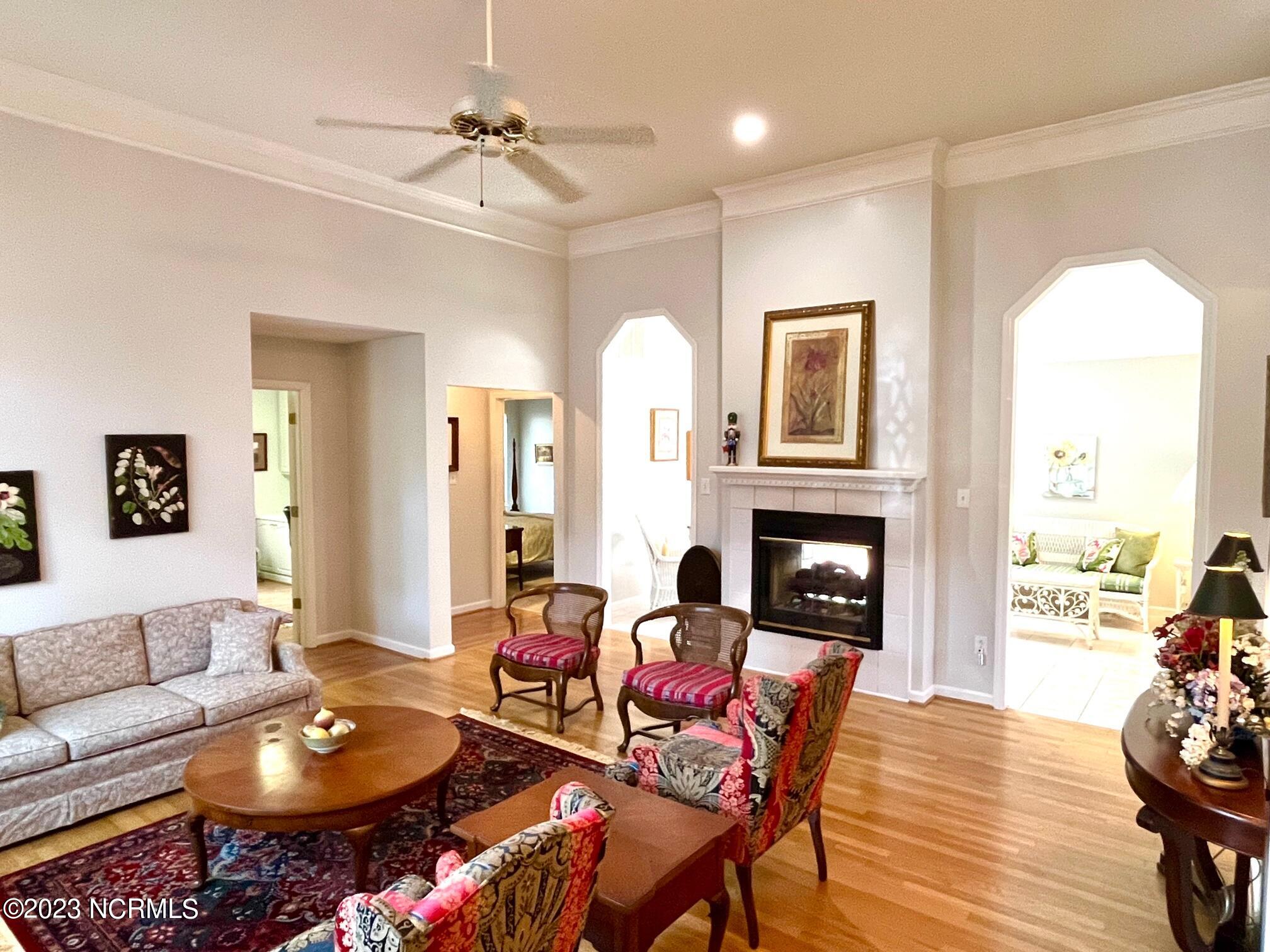 926 Buckingham Road New Bern, NC 28562 - Photo 3 of 23 living to sunroom