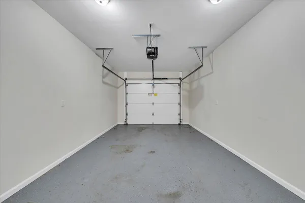 a view of a garage