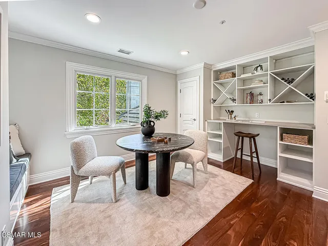 a view of outdoor space with seating