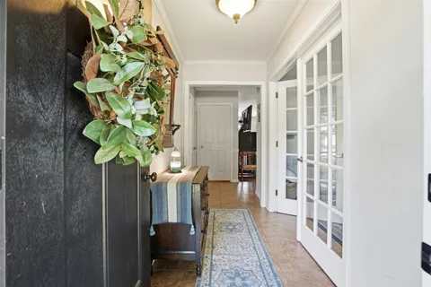 a view of balcony with furniture