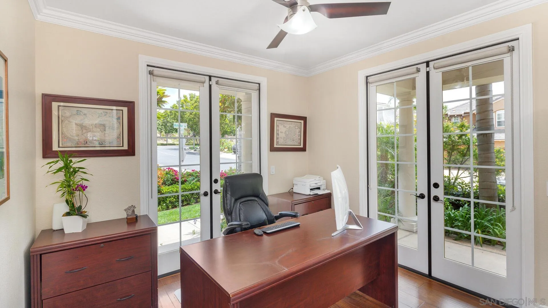 694 Rihely Place Encinitas, CA 92024 - Photo 10 of 31 a view of a workspace with furniture and a window