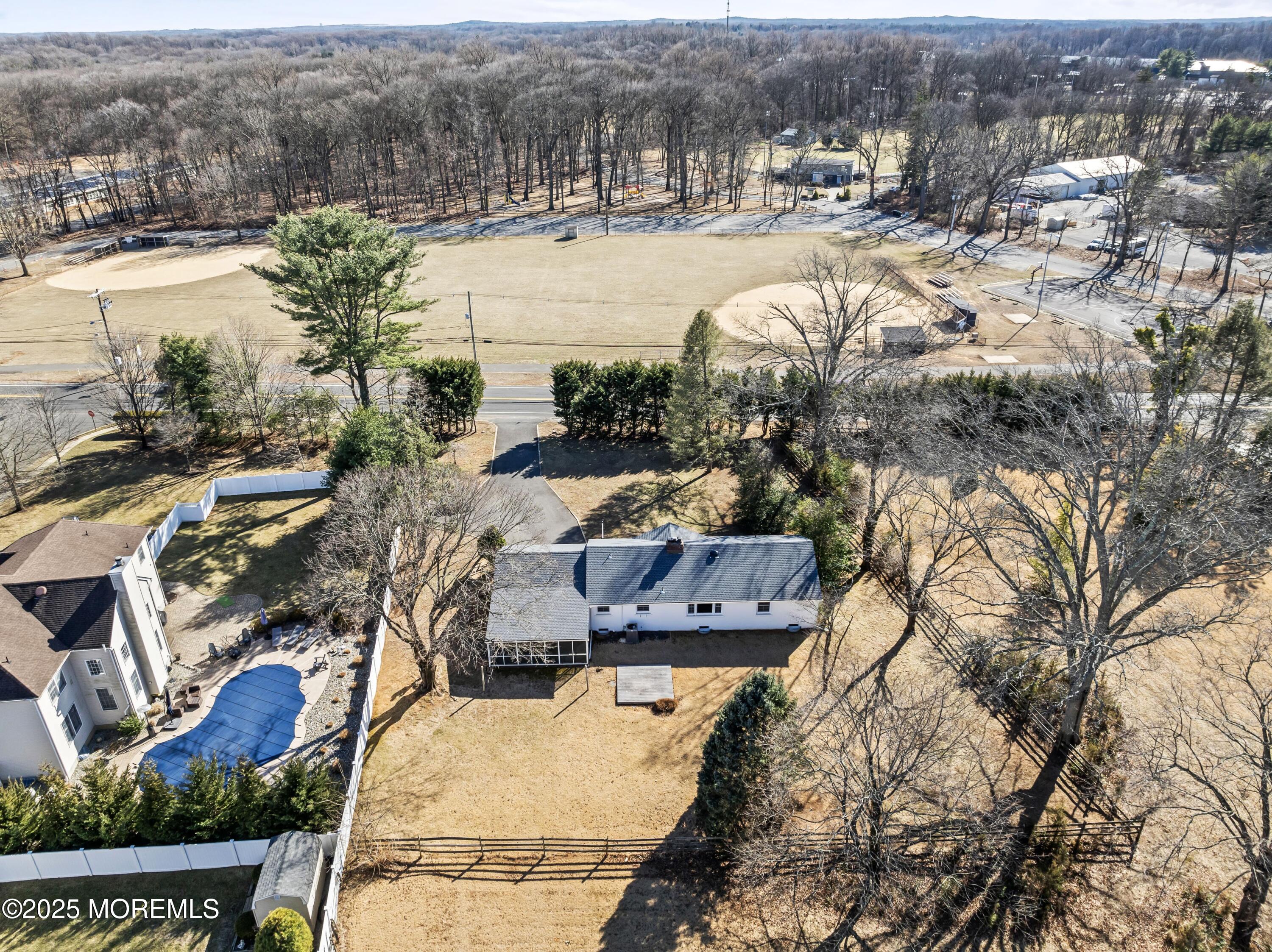 752 Newman Springs Road Lincroft, NJ 07738 - Photo 26 of 45 Aerial Of Backyard