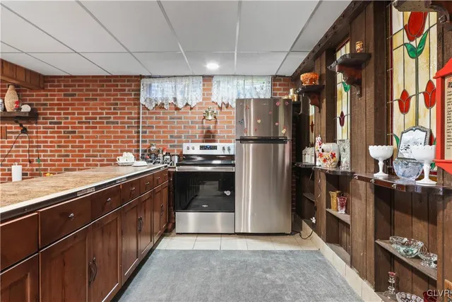 a view of a swimming pool with a yard