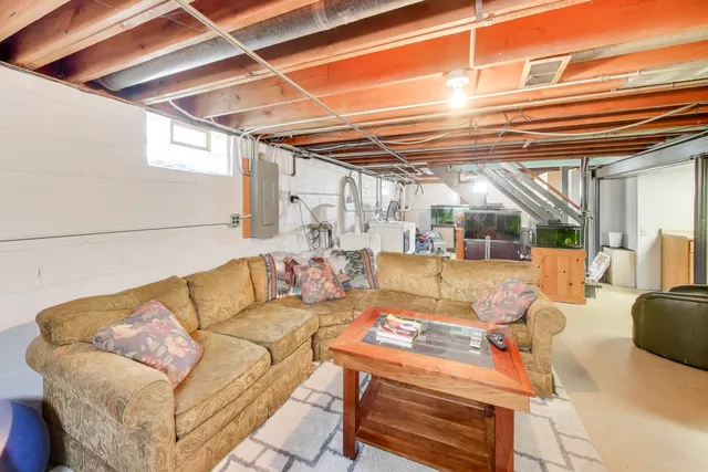 a outdoor living space with furniture